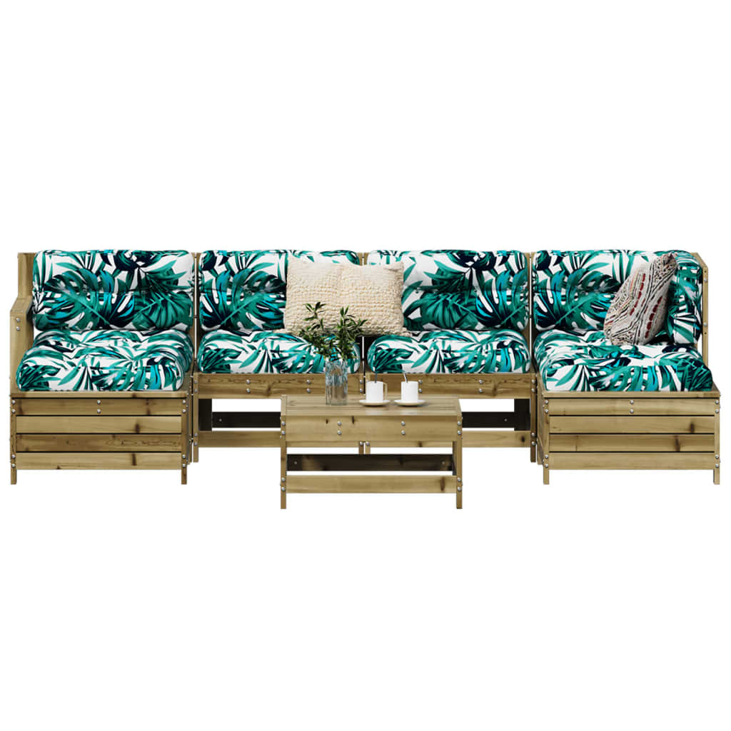 7 Piece Garden Sofa Set Impregnated Wood Pine