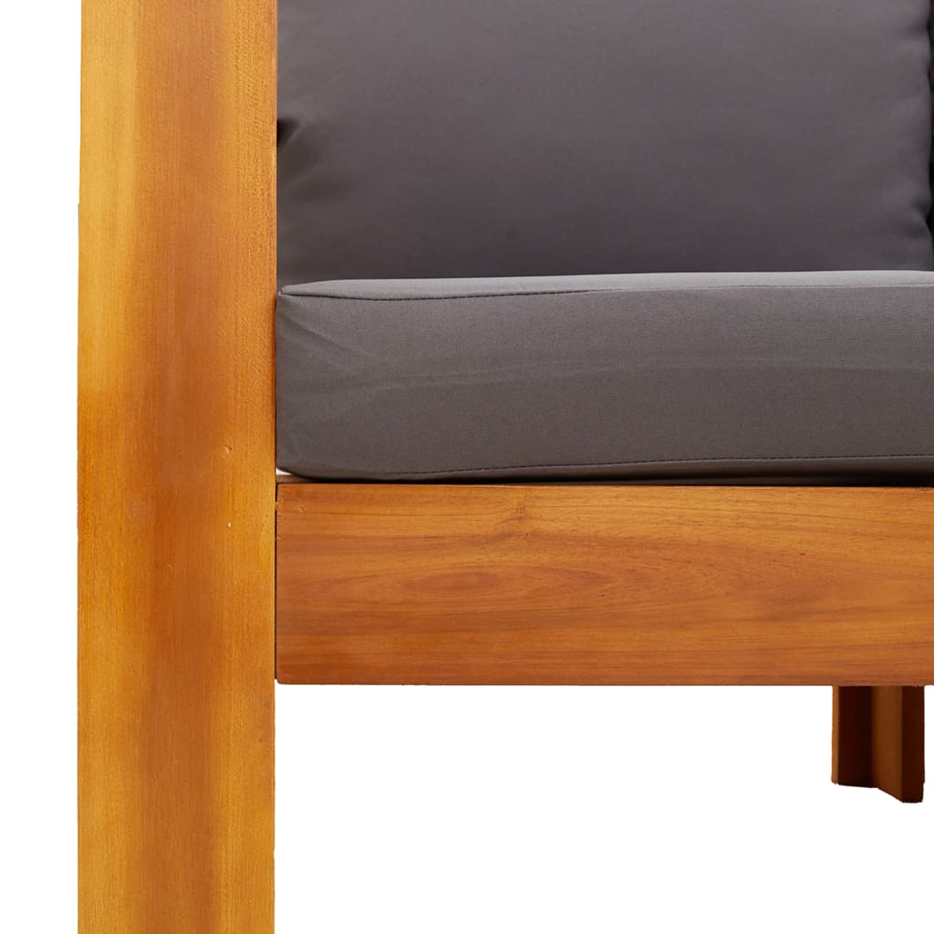 5 Piece Garden Sofa Set with Cushions Solid Wood Acacia