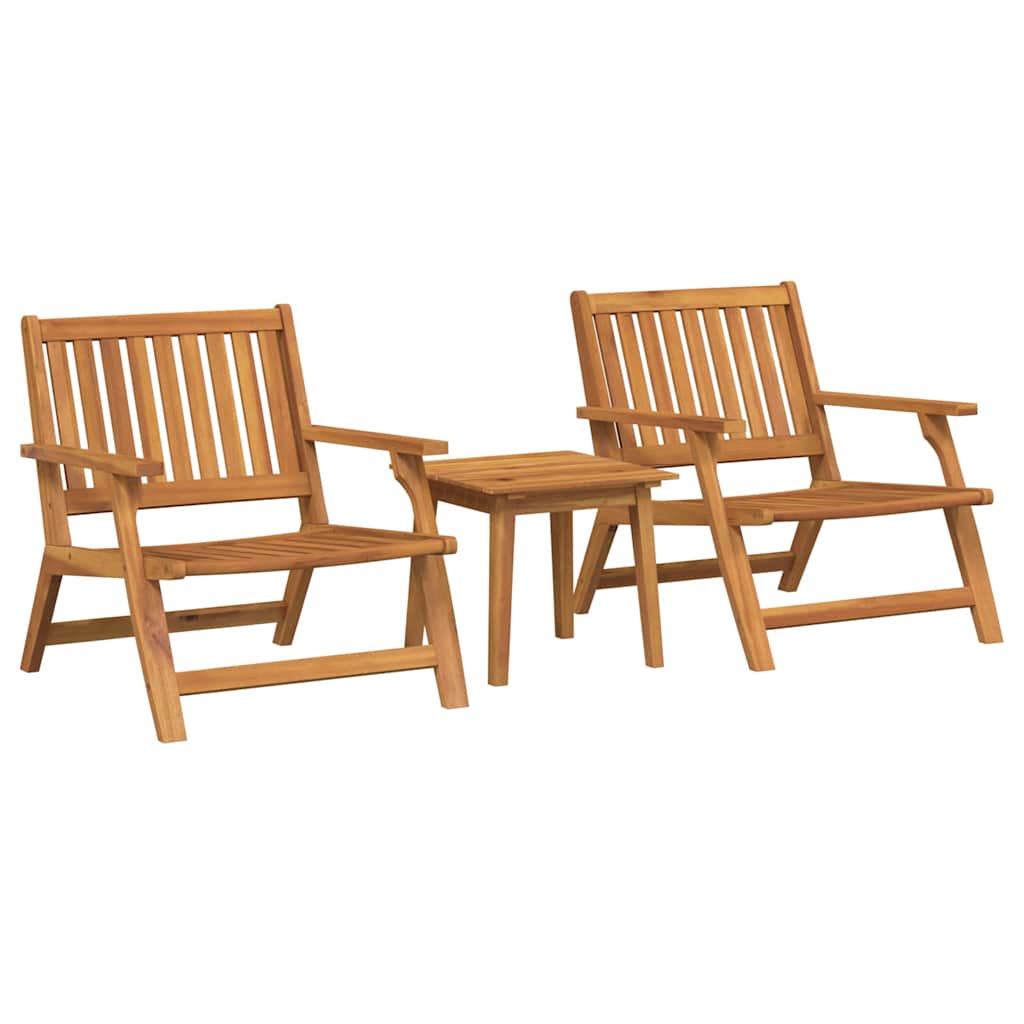 Outdoor Dining Set 3 pcs Brown Solid Acacia wood
