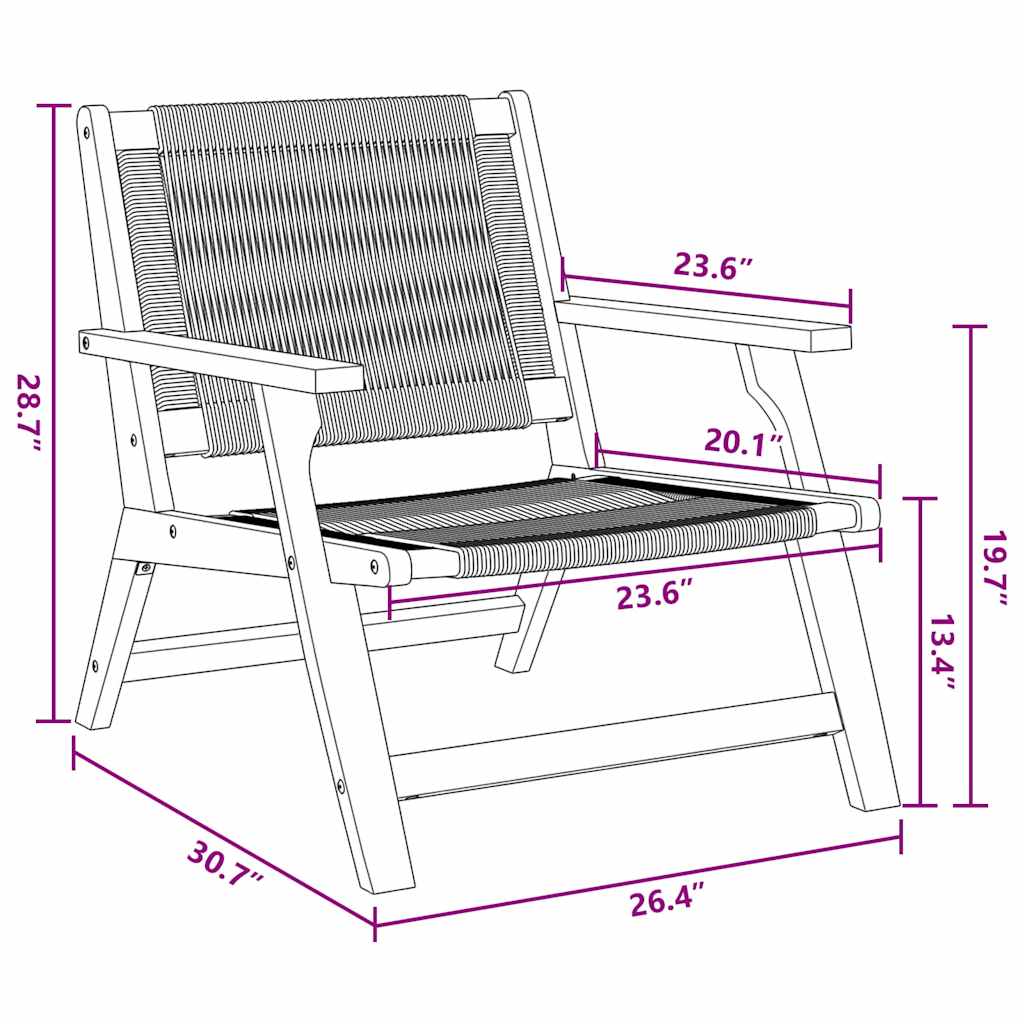 Garden Chairs with Table 3 pcs Black Solid Acacia wood
