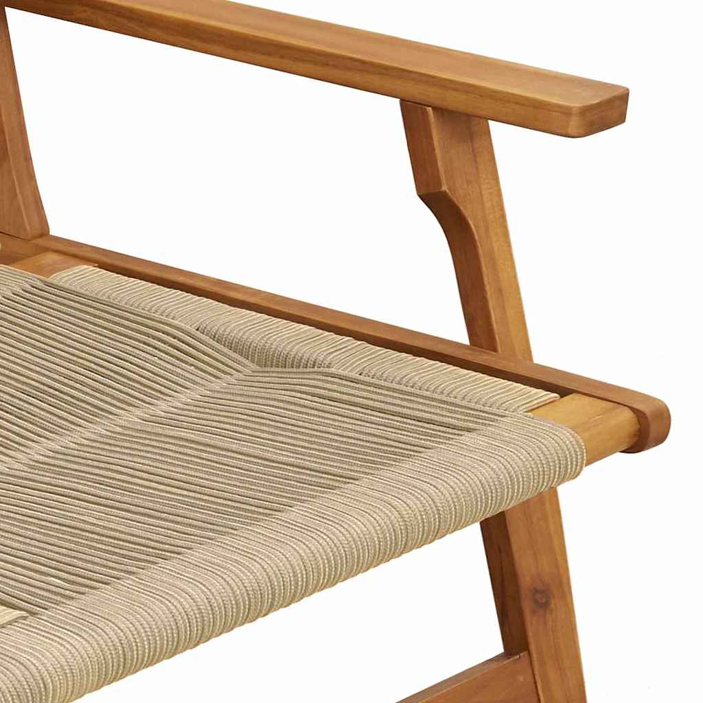 Garden Chairs with Table 3 pcs Beige Solid Acacia wood