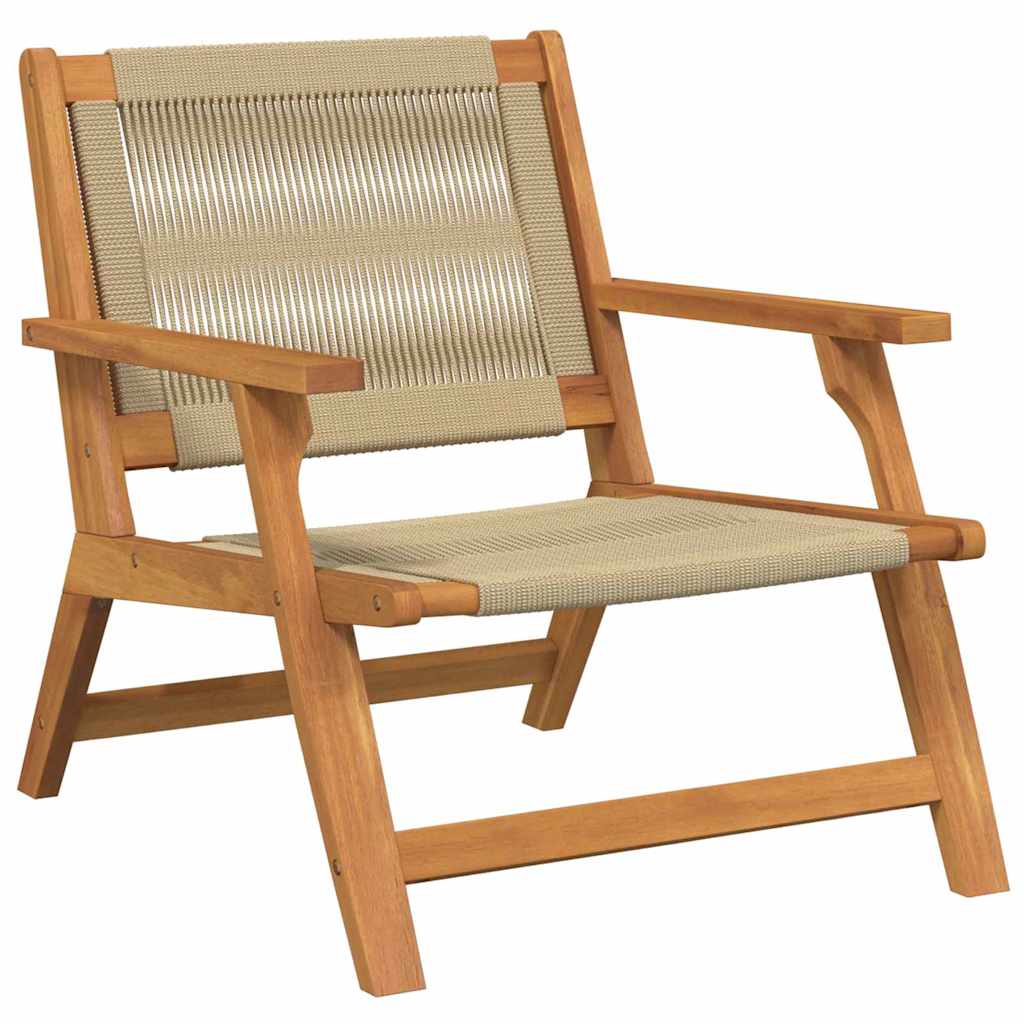 Garden Chairs with Table 3 pcs Beige Solid Acacia wood