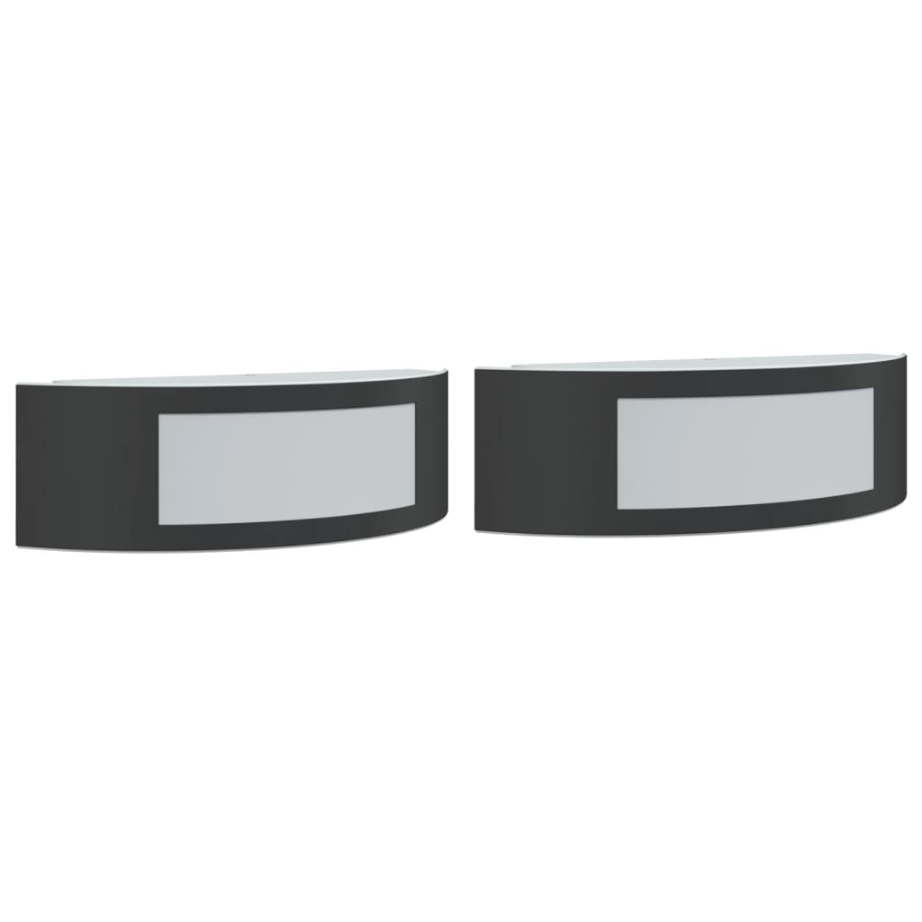 Outdoor Wall Lights 2pcs Black Stainless Steel