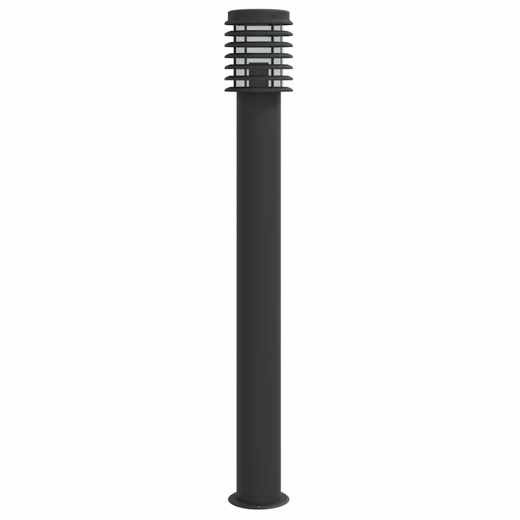 Outdoor Floor Lamps 3pcs Black 110cm Stainless Steel