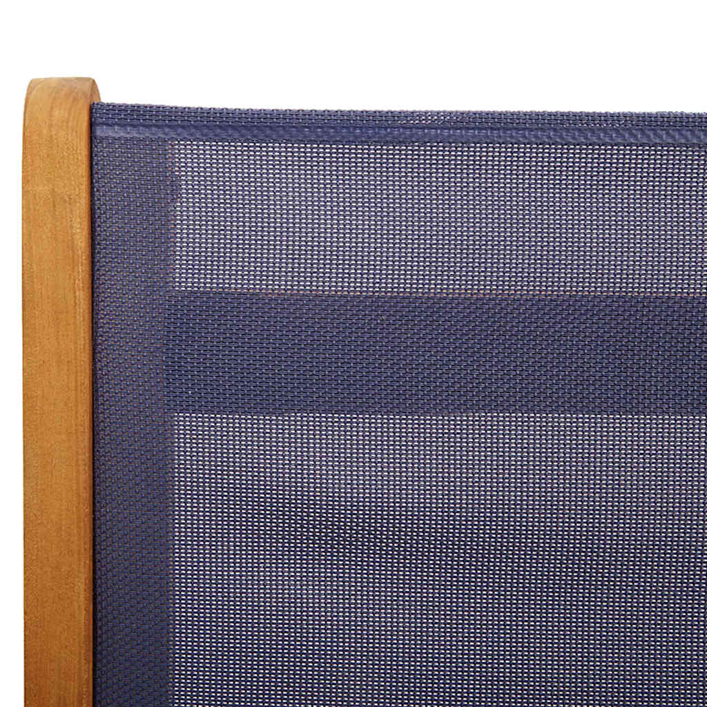 Folding Garden Chairs 8 pcs Solid Wood Acacia and Textilene