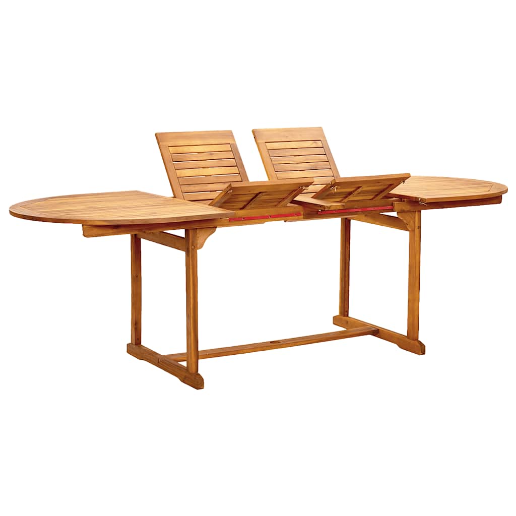 7 Piece Garden Dining Set Solid Wood Acacia and Textilene