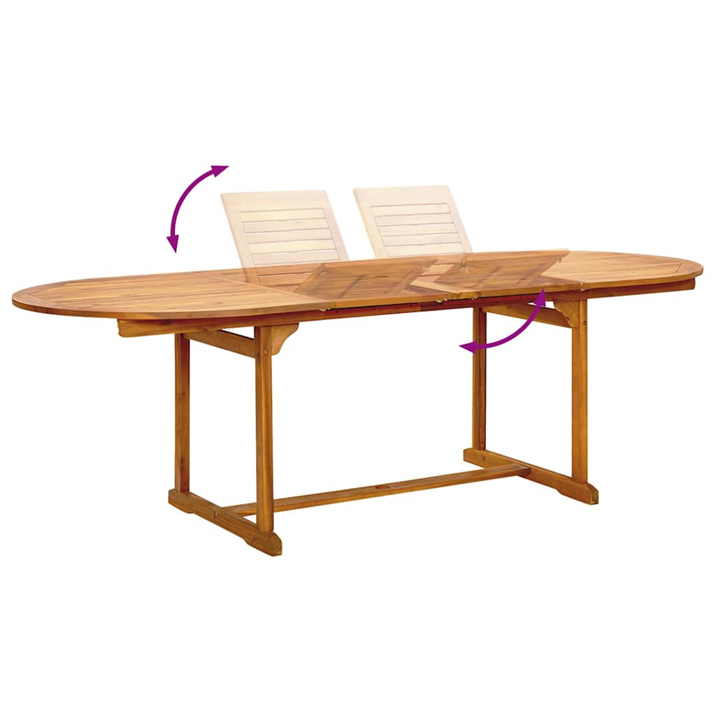 9 Piece Garden Dining Set Solid Wood Acacia and Textilene