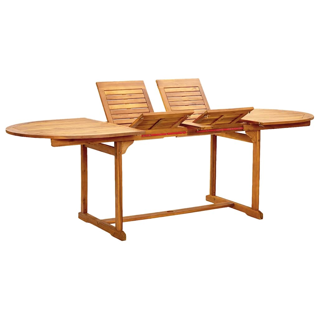 9 Piece Garden Dining Set Solid Wood Acacia and Textilene