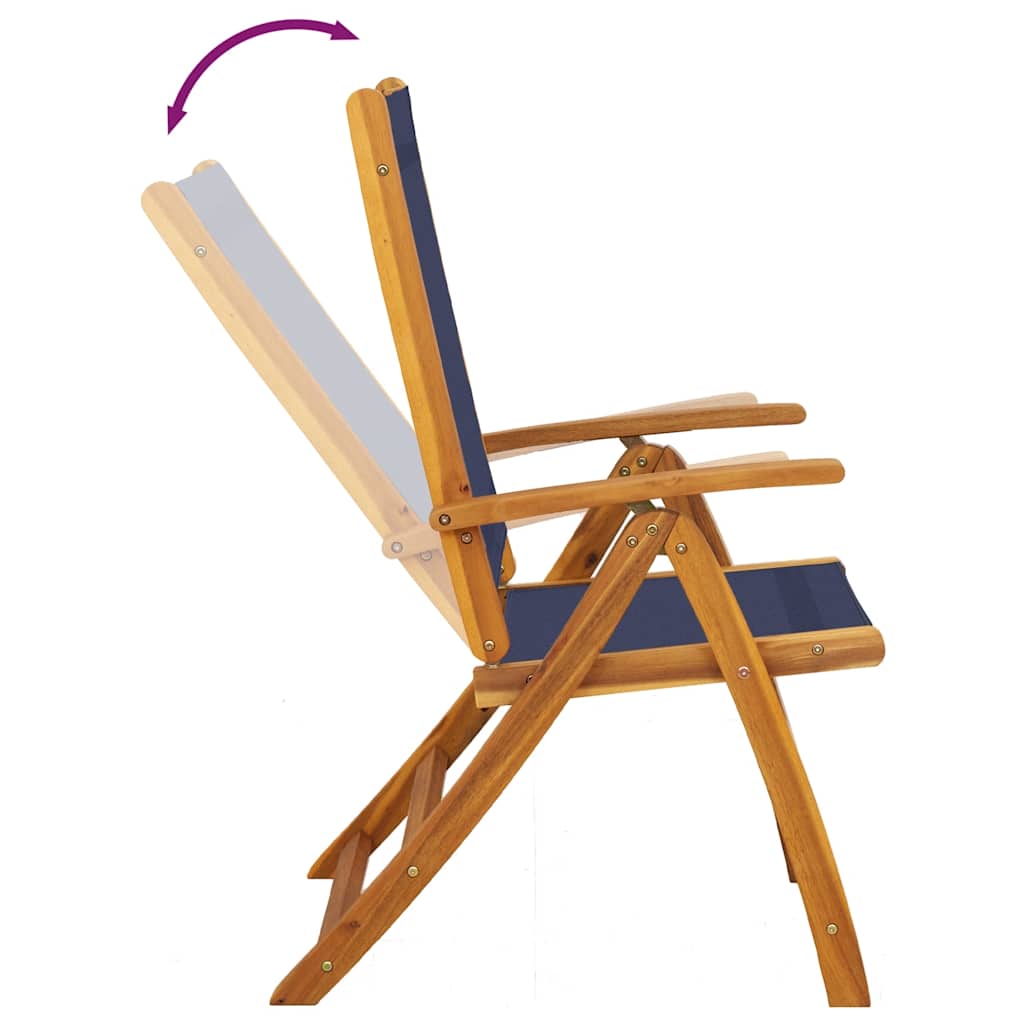 9 Piece Garden Dining Set Solid Wood Acacia and Textilene