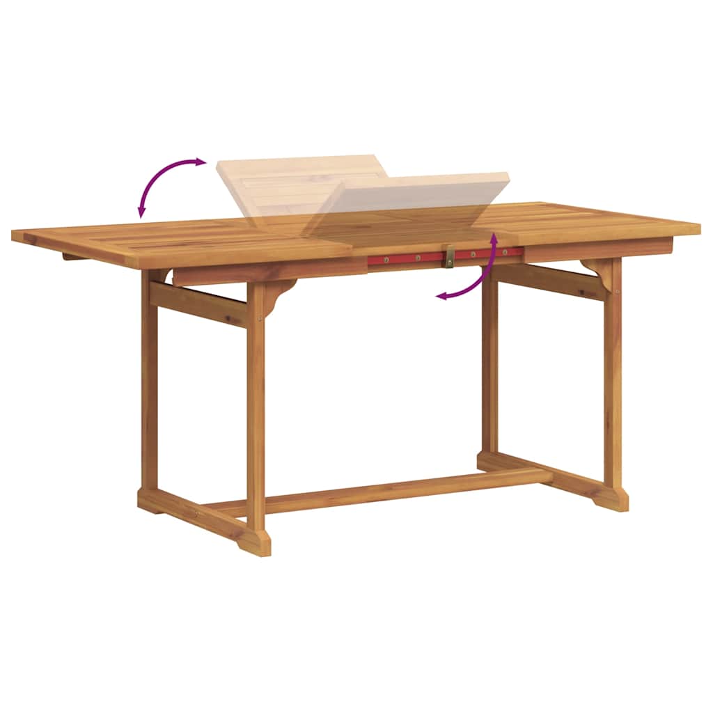 7 Piece Garden Dining Set Solid Wood Acacia and Textilene