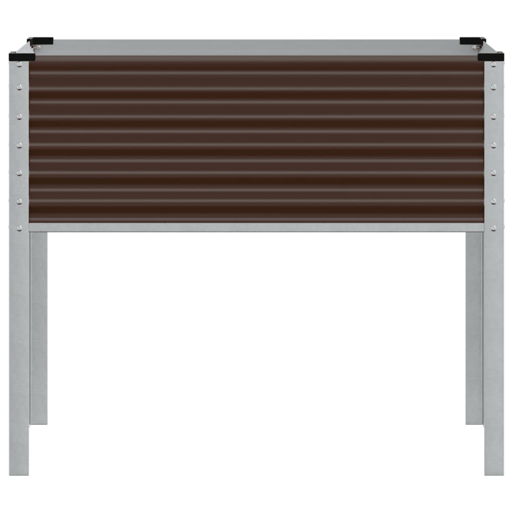 Garden Planter Brown 100x45x90 cm Steel