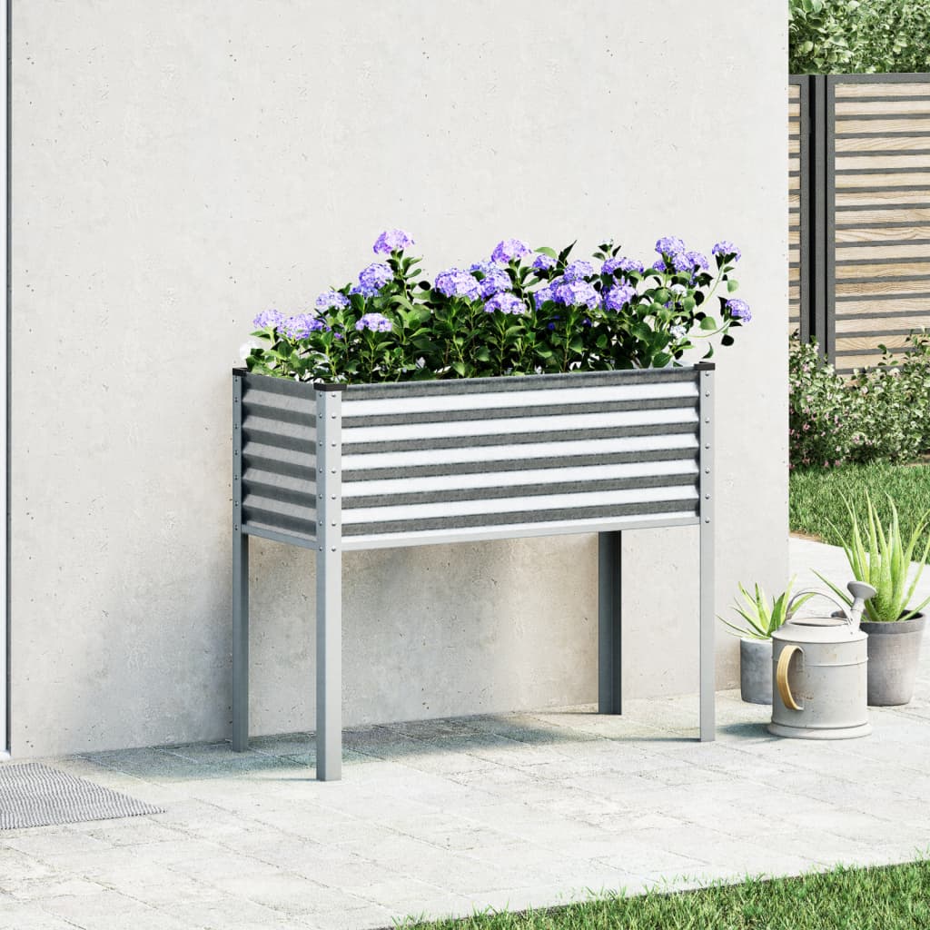 Garden Planter 100x45x90 cm Galvanised Steel