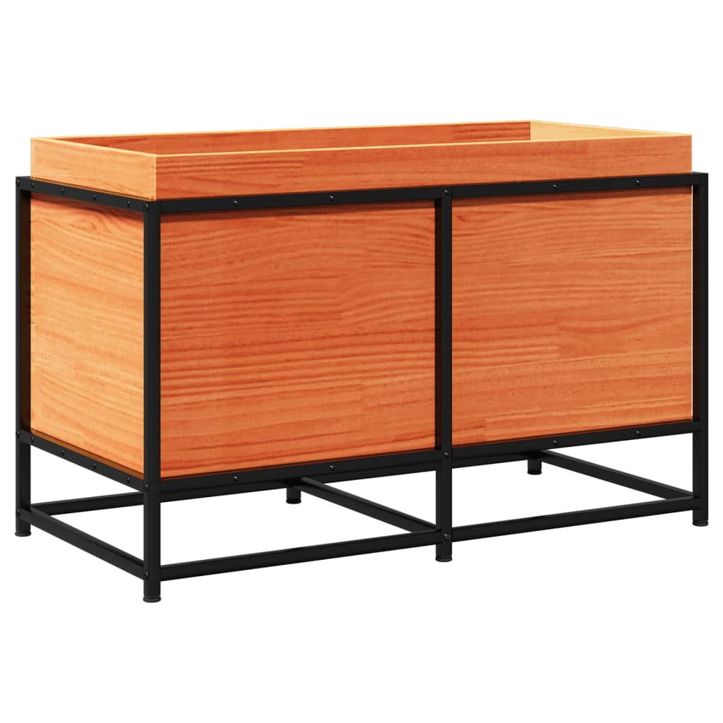 Garden Planter Wax Brown 80x40x50 cm Solid Wood Pine