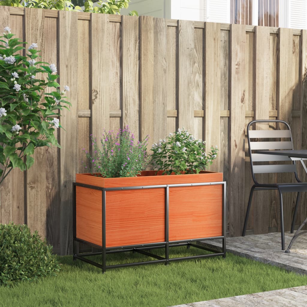 Garden Planter Wax Brown 80x40x50 cm Solid Wood Pine