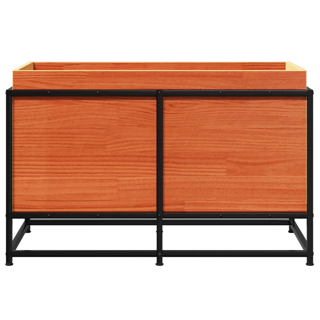 Garden Planter Wax Brown 80x40x50 cm Solid Wood Pine