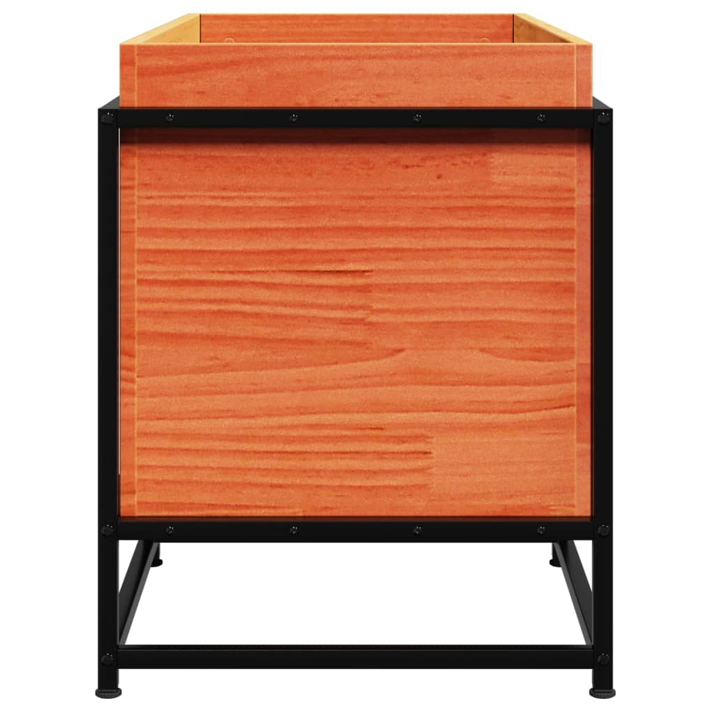 Garden Planter Wax Brown 80x40x50 cm Solid Wood Pine