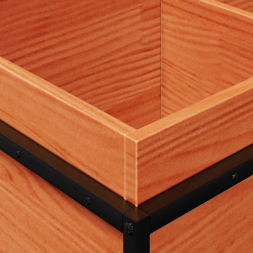 Garden Planter Wax Brown 80x40x50 cm Solid Wood Pine