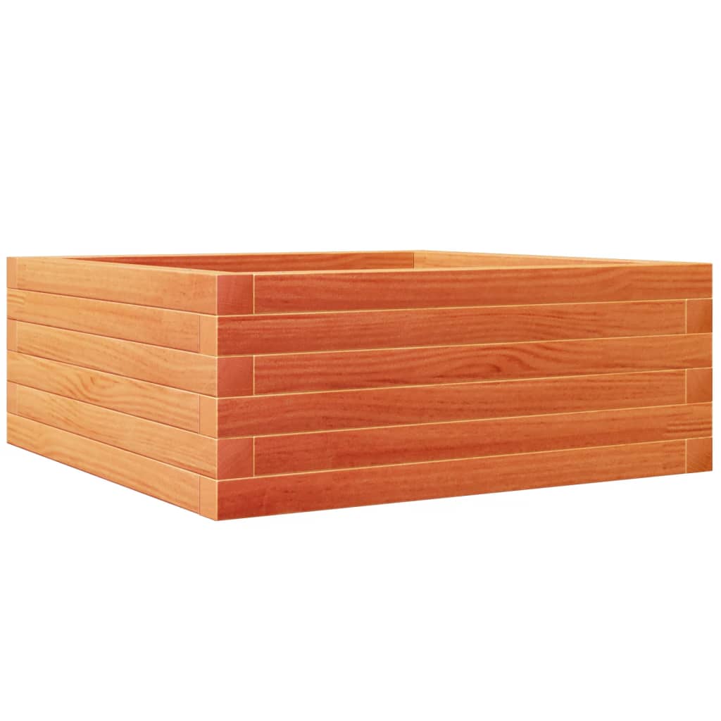 Garden Planter Wax Brown 60x60x23 cm Solid Wood Pine