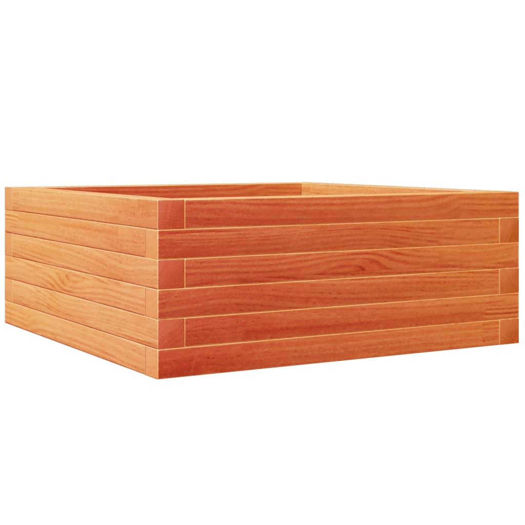 Garden Planter Wax Brown 60x60x23 cm Solid Wood Pine