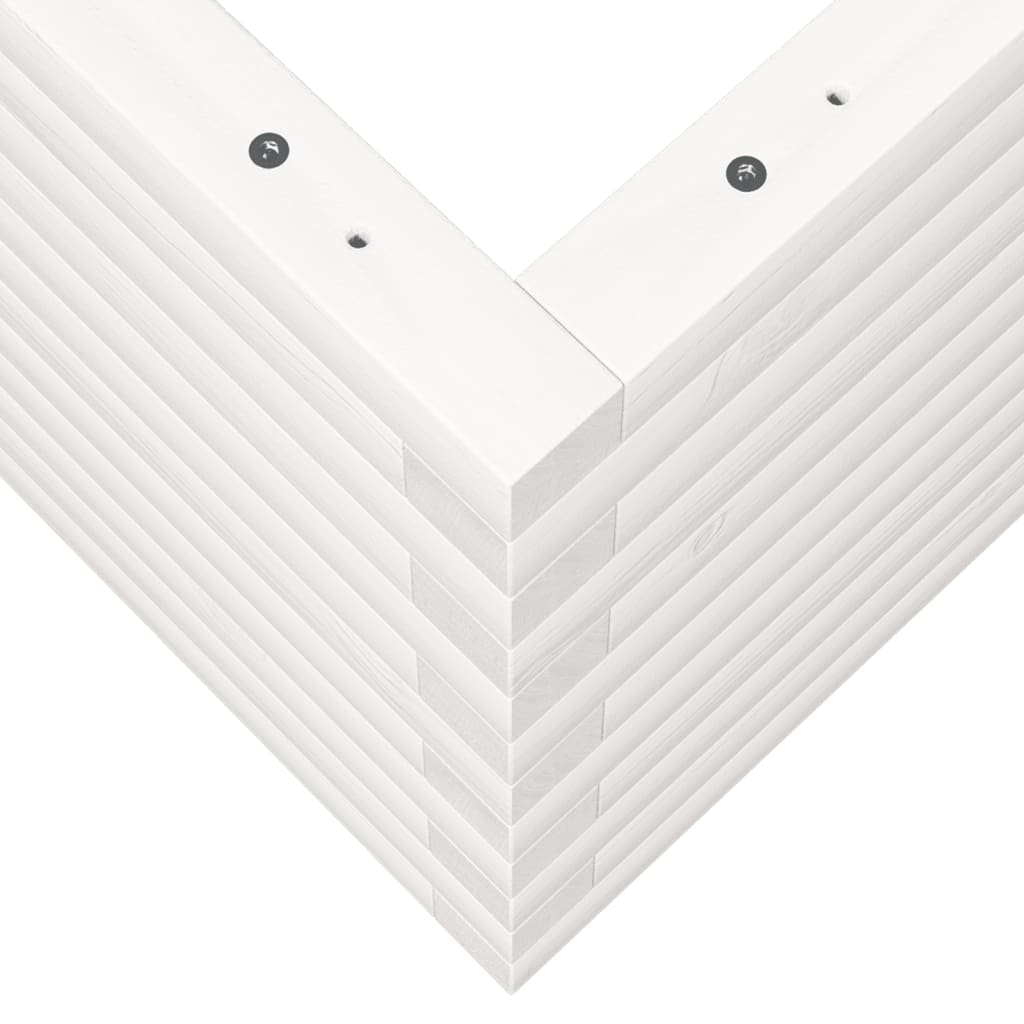 Garden Planter White 90x40x45.5 cm Solid Wood Pine