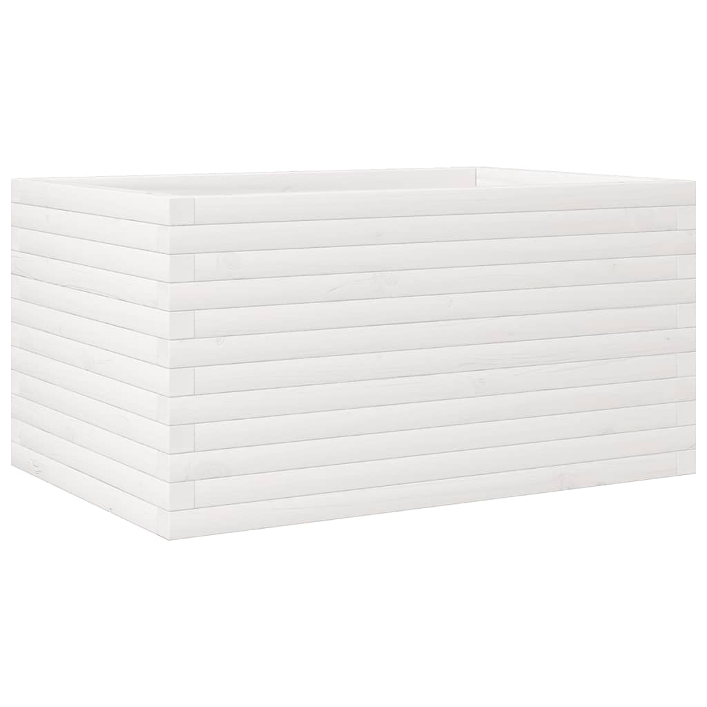 Garden Planter White 90x60x45.5 cm Solid Wood Pine