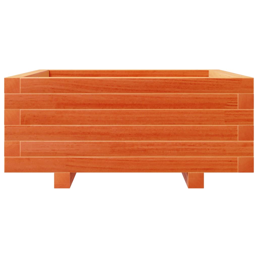 Garden Planter Wax Brown 60x60x26.5 cm Solid Wood Pine