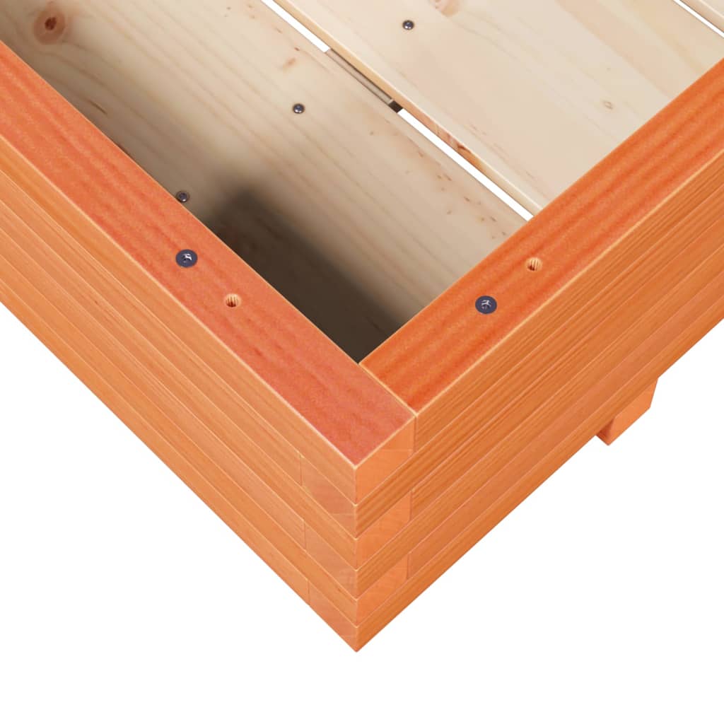 Garden Planter Wax Brown 110x110x26.5 cm Solid Wood Pine