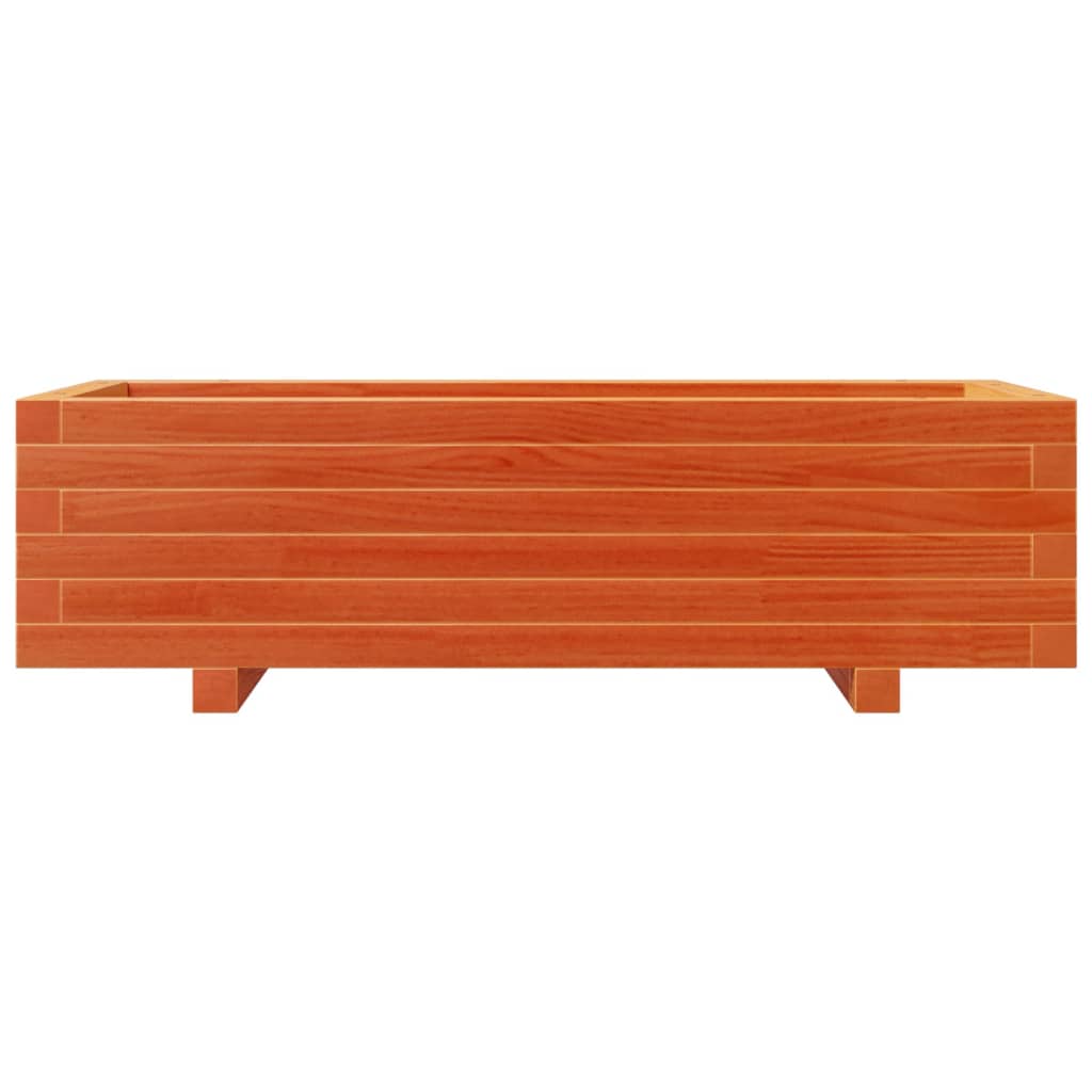Garden Planter Wax Brown 90x40x26.5 cm Solid Wood Pine