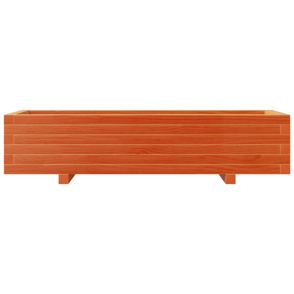 Garden Planter Wax Brown 110x40x26.5 cm Solid Wood Pine
