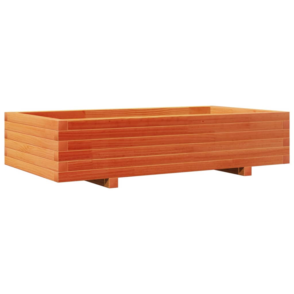 Garden Planter Wax Brown 110x60x26.5 cm Solid Wood Pine