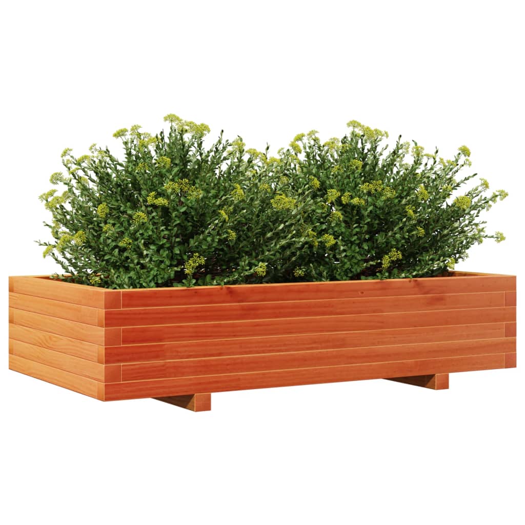 Garden Planter Wax Brown 110x60x26.5 cm Solid Wood Pine