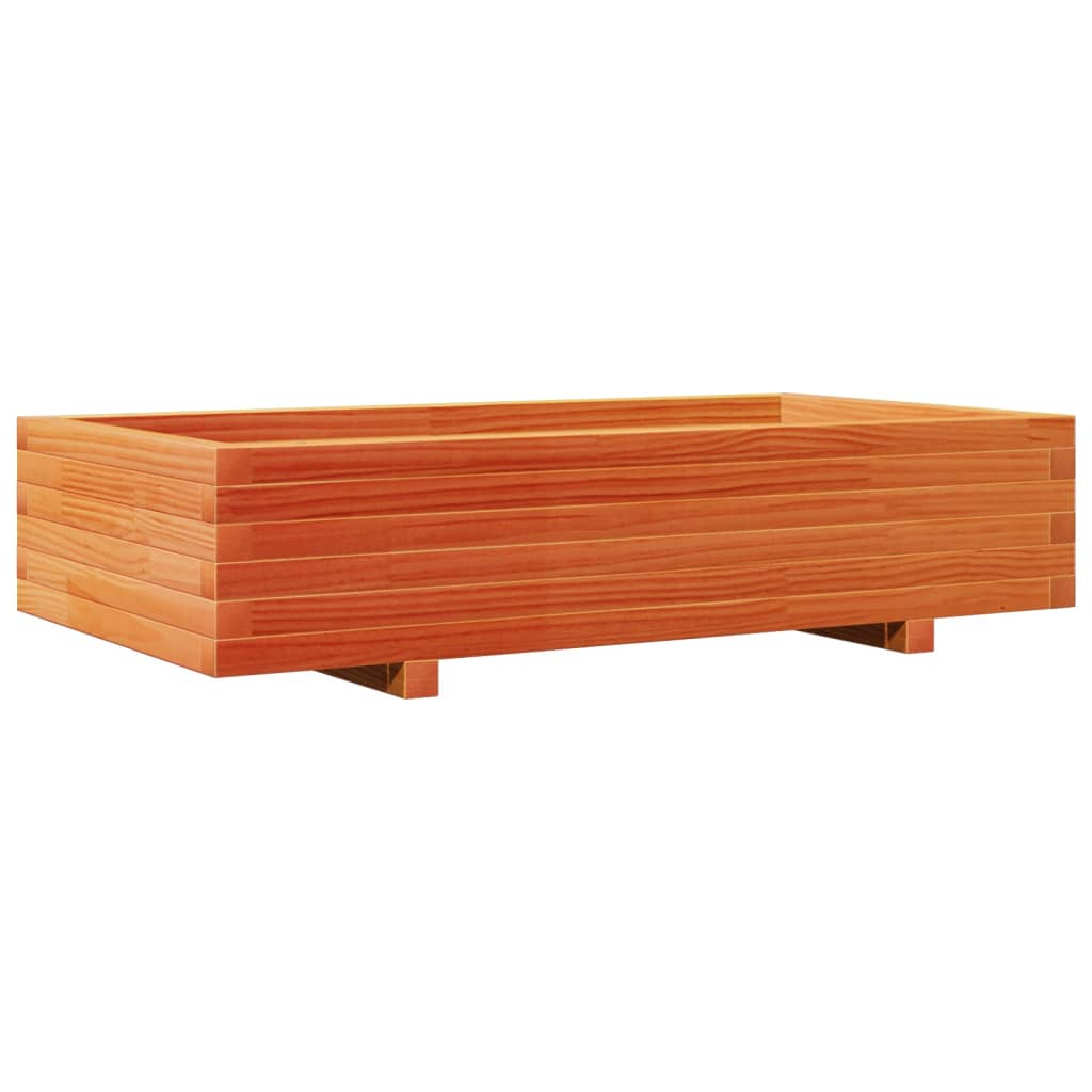 Garden Planter Wax Brown 110x60x26.5 cm Solid Wood Pine