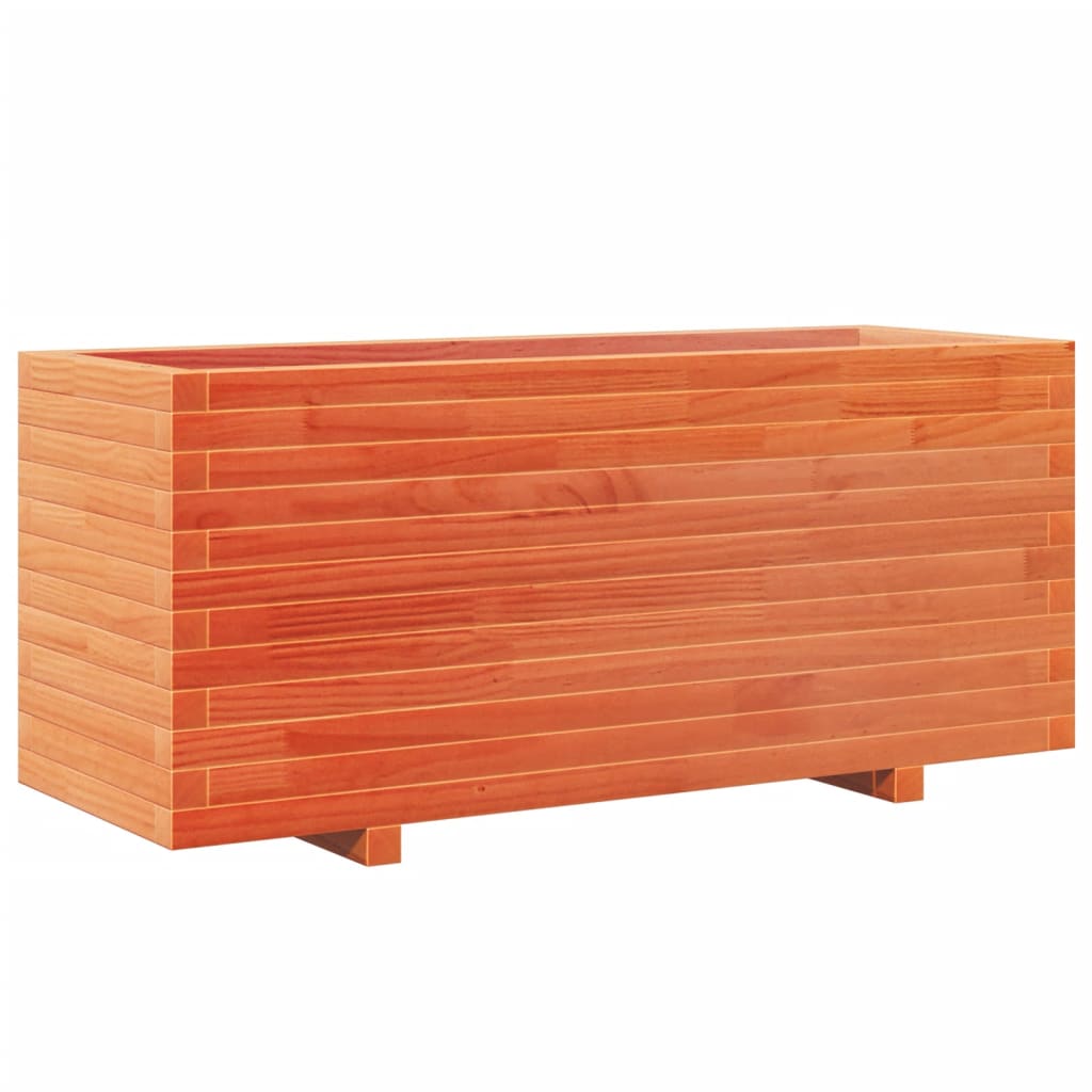 Garden Planter Wax Brown 110x40x49.5 cm Solid Wood Pine