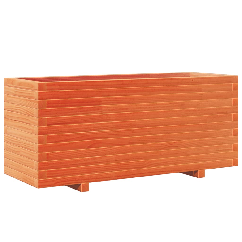 Garden Planter Wax Brown 110x40x49.5 cm Solid Wood Pine