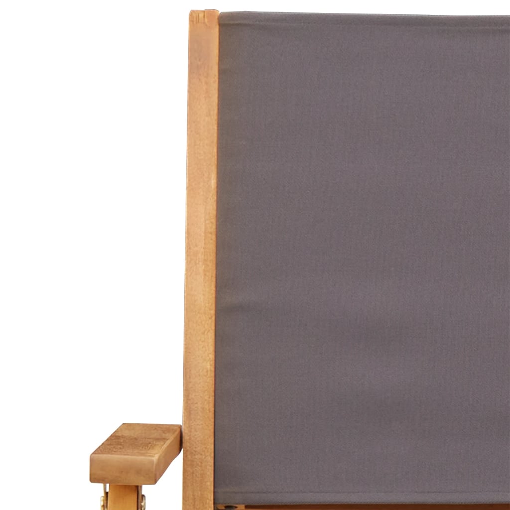 5 Piece Garden Dining Set Anthracite Fabric and Solid Wood