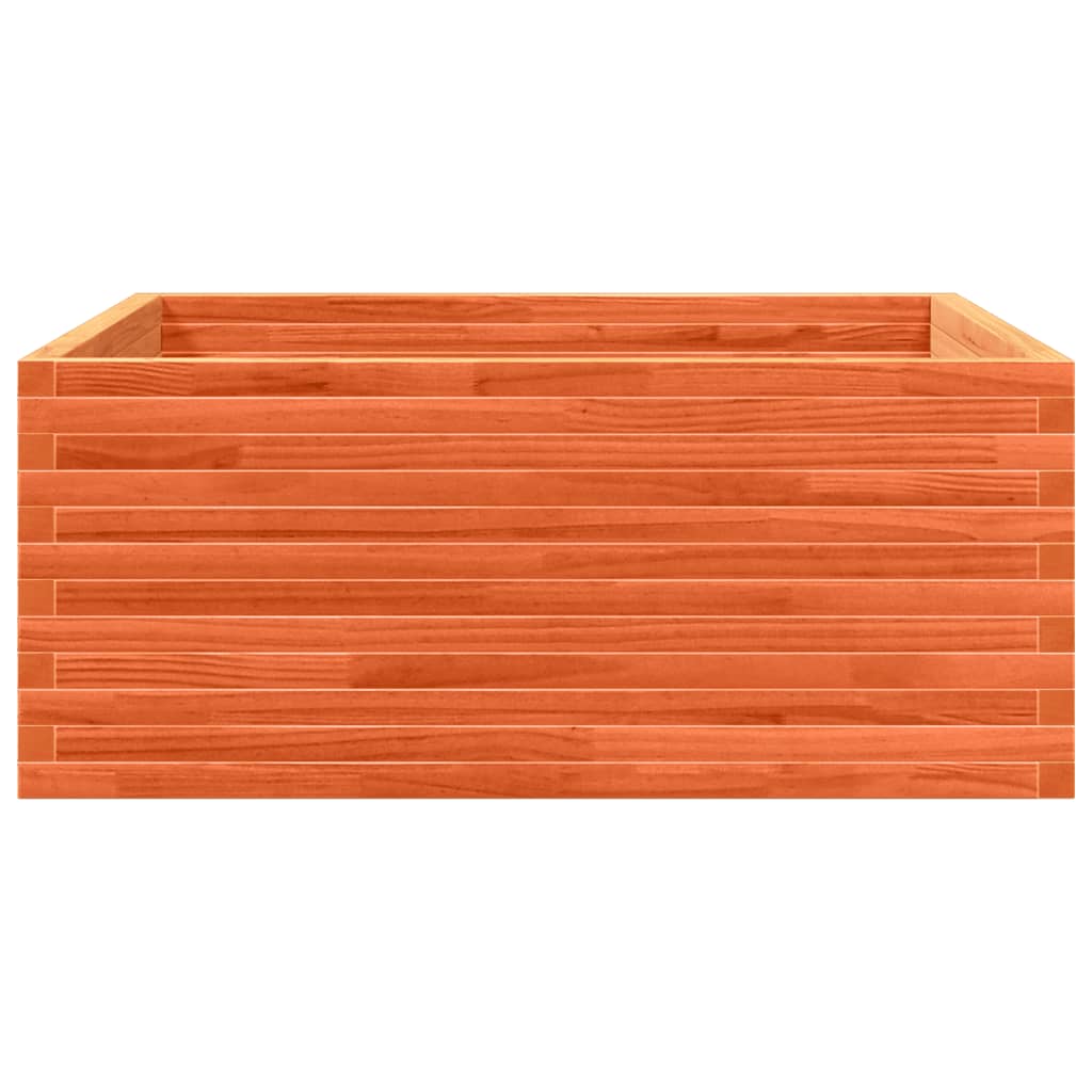 Garden Planter Wax Brown 110x110x46 cm Solid Wood Pine