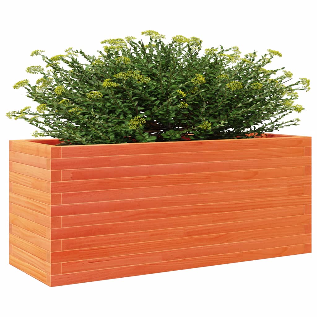 Garden Planter Wax Brown 110x40x46 cm Solid Wood Pine