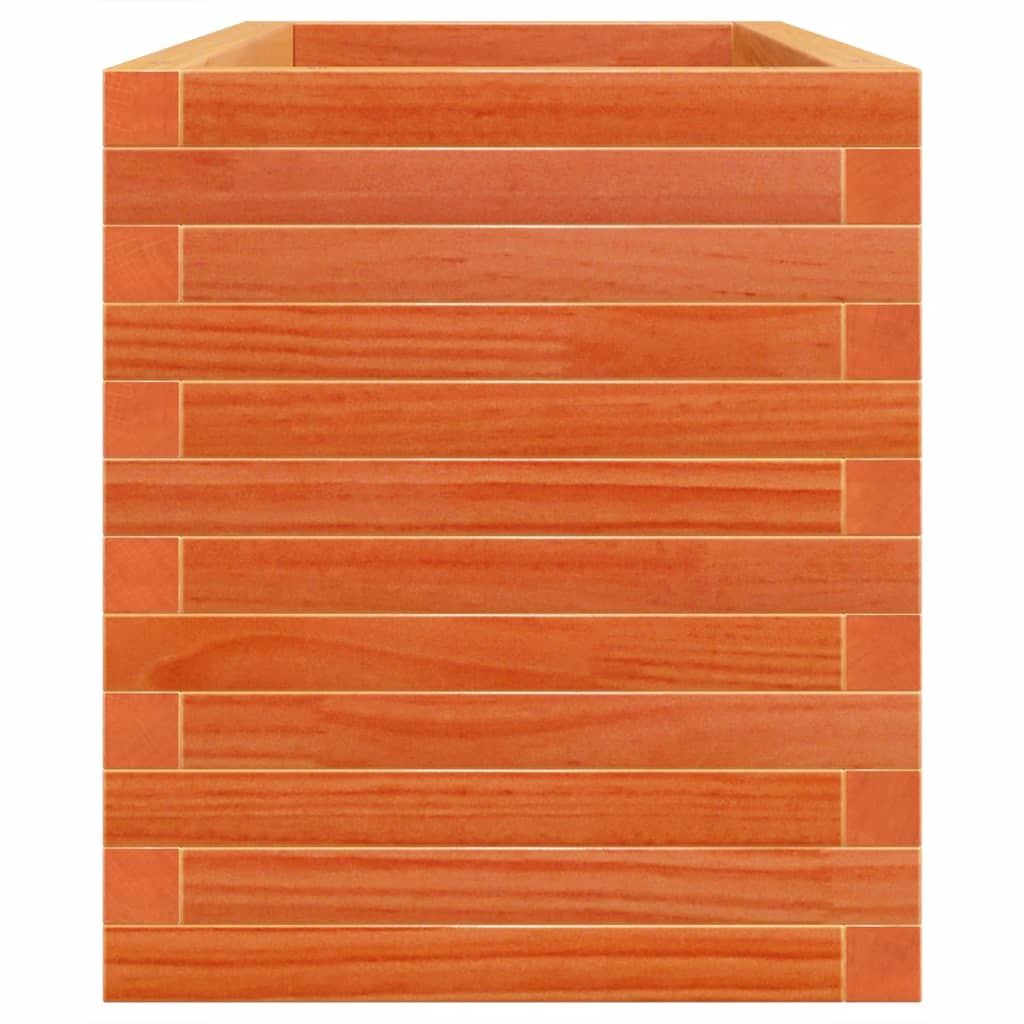 Garden Planter Wax Brown 110x40x46 cm Solid Wood Pine