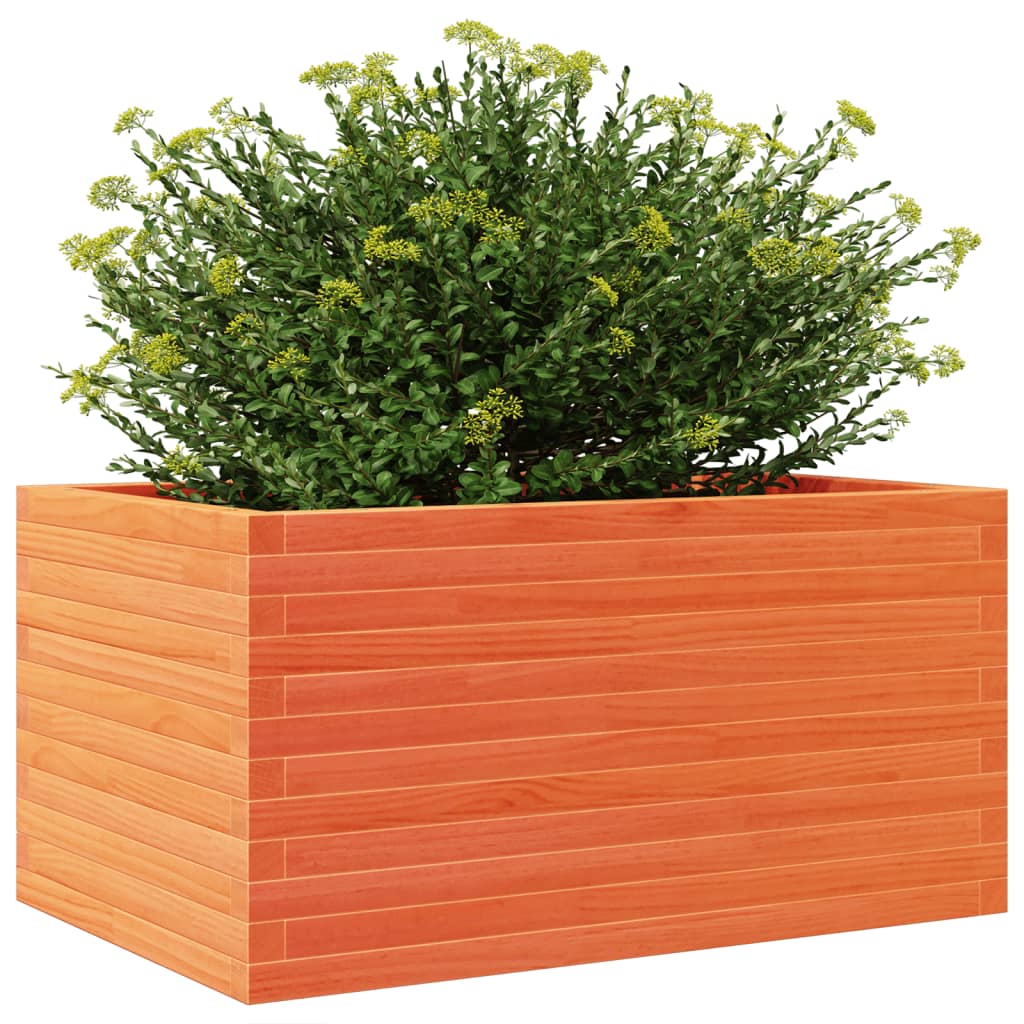 Garden Planter Wax Brown 90x60x46 cm Solid Wood Pine
