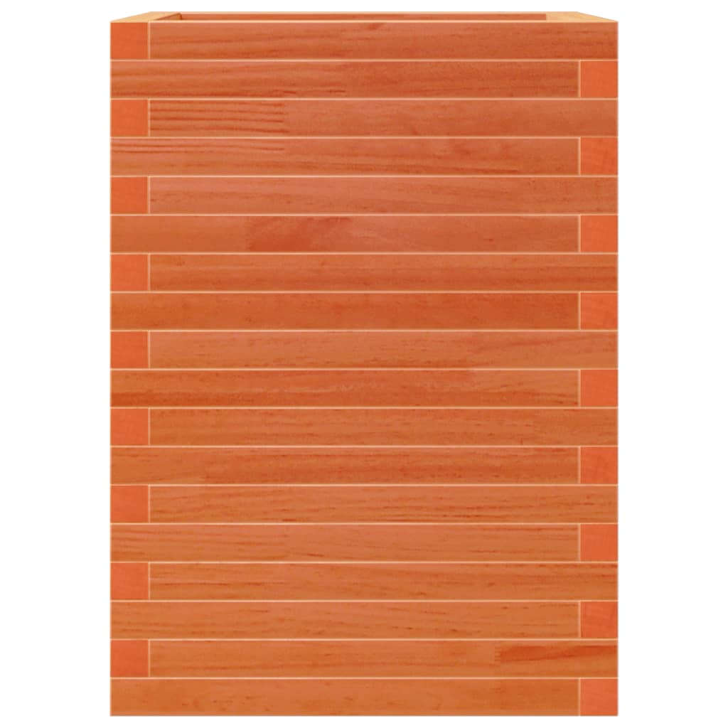 Garden Planter Wax Brown 50x50x68.5 cm Solid Wood Pine