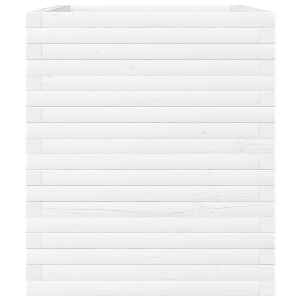 Garden Planter White 90x60x68.5 cm Solid Wood Pine