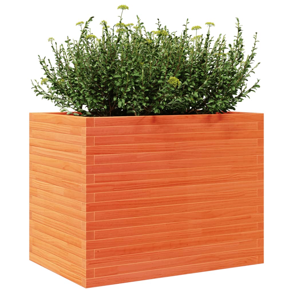 Garden Planter Wax Brown 90x60x68.5 cm Solid Wood Pine