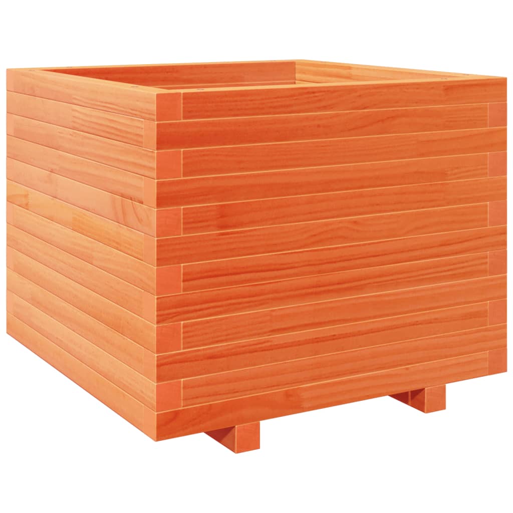 Garden Planter Wax Brown 60x60x49.5 cm Solid Wood Pine