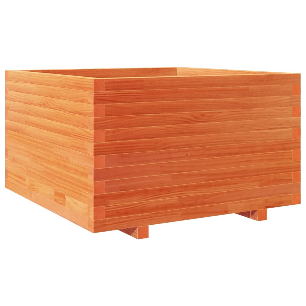 Garden Planter Wax Brown 80x80x49.5 cm Solid Wood Pine