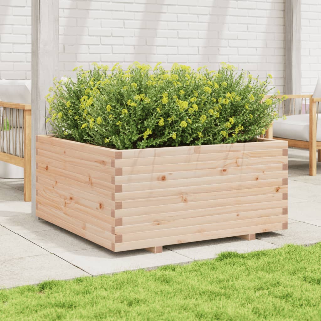 Garden Planter 100x100x49.5 cm Solid Wood Pine