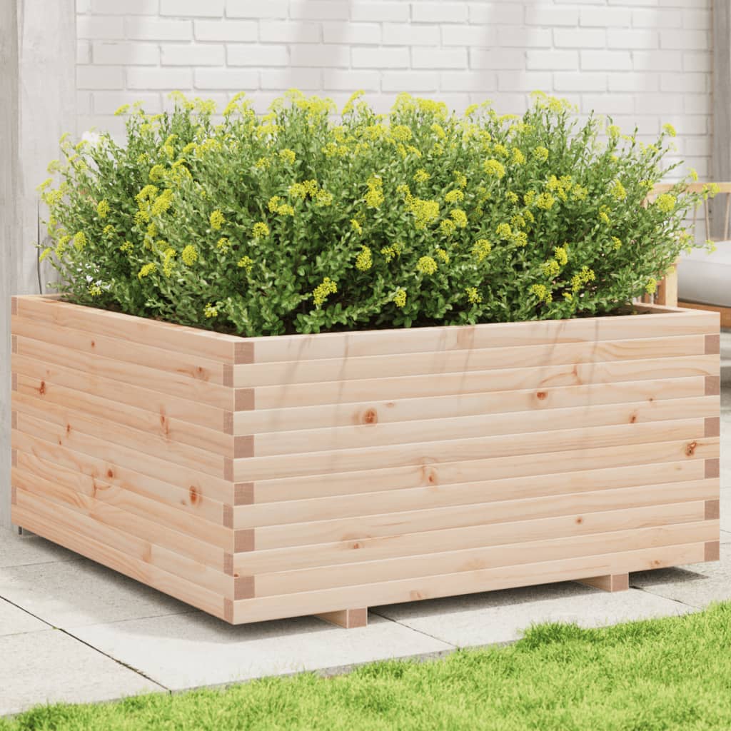 Garden Planter 100x100x49.5 cm Solid Wood Pine