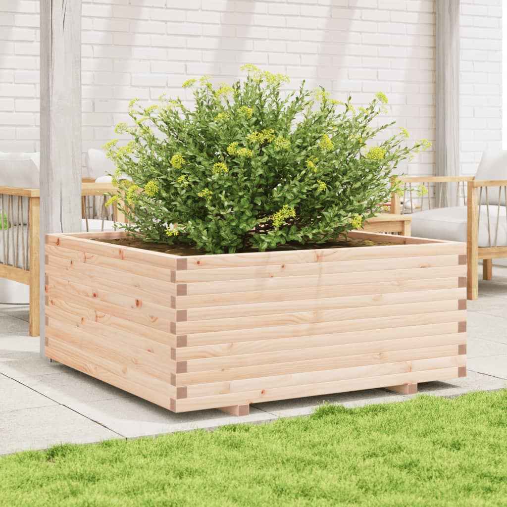 Garden Planter 110x110x49.5 cm Solid Wood Pine