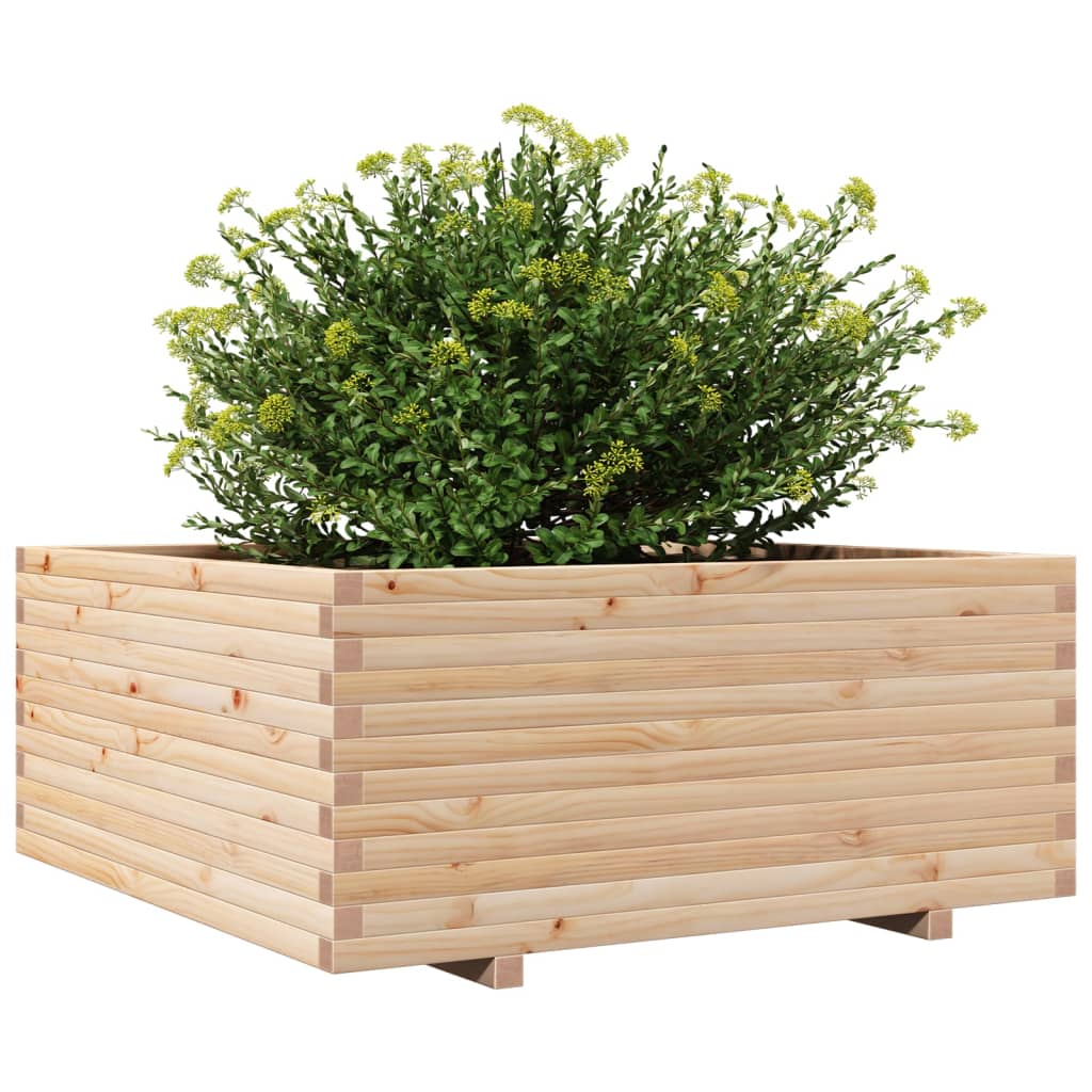 Garden Planter 110x110x49.5 cm Solid Wood Pine