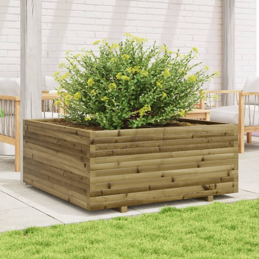 Garden Planter 110x110x49.5 cm Impregnated Wood Pine