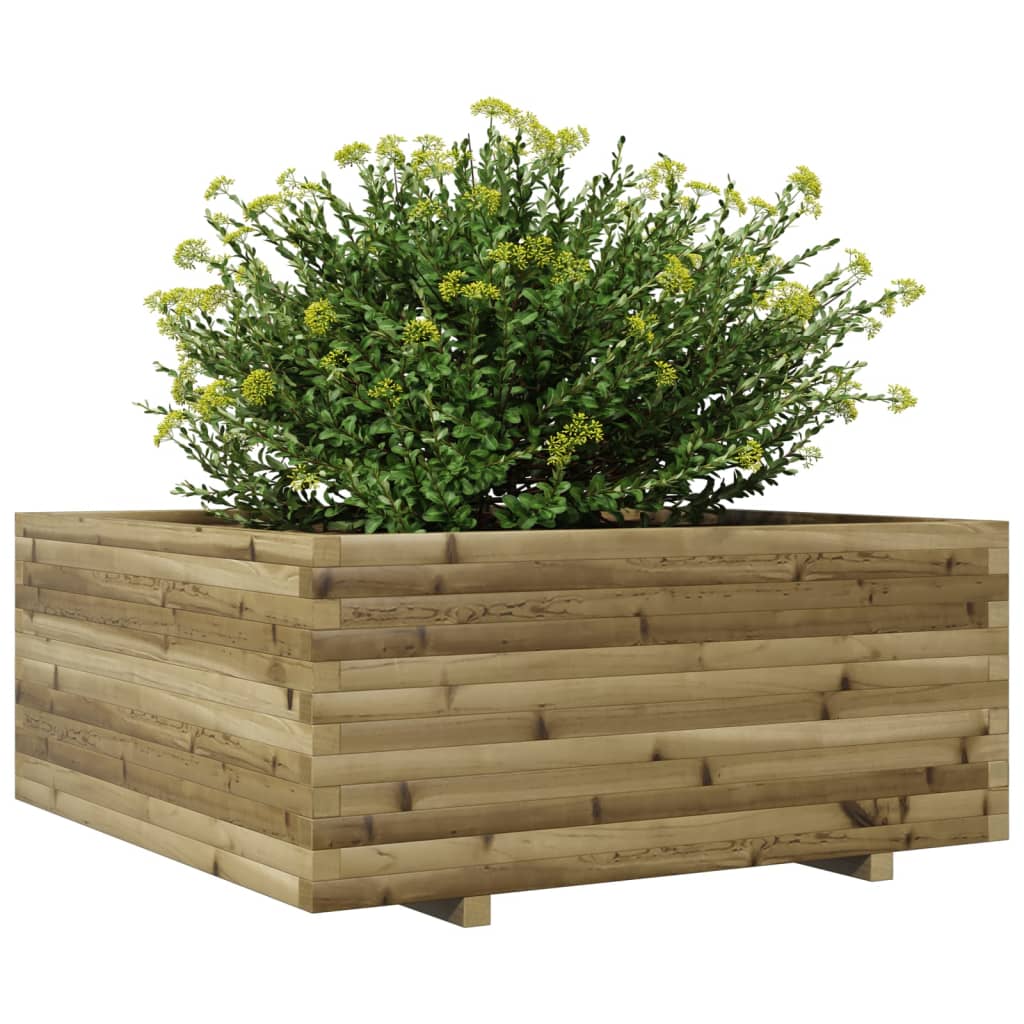 Garden Planter 110x110x49.5 cm Impregnated Wood Pine
